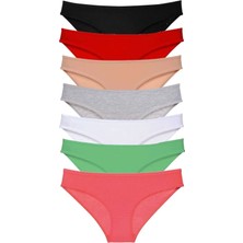 7 Adet Süper Eko Set Likralı Kadın Slip Külot Set 3