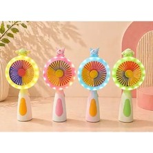 Byanes Mini El Fanı, 2 Kademeli, Işıklı, Taşınabilir, Usb, Sessiz, Kawaii, 20X8X3 cm
