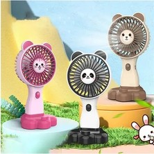 Byanes Mini El Fanı 2in1 Hayvan Figürlü Taşınabilir Vantilatör, Şık ve Güçlü Klima