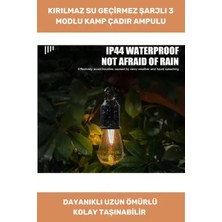 Byanes Taşınabilir 3 Mod LED Kamp Aydınlatma, Su Geçirmez, Kablosuz ve Şarjlı
