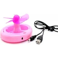 Byanes Mini USB Fan, Masa Üstü Notebook Soğutucu, Pembe, Serinletici Vantilatör