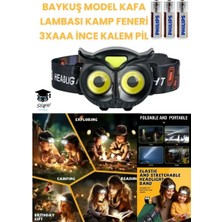 Byanes Ince Kalem Tipi Kamp Feneri, 3xaaa Güçlü Kafa Lambası