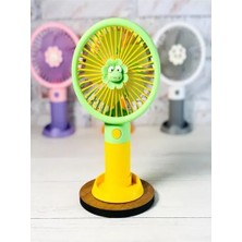 Byanes Mini Masaüstü Fan ve Telefon Standı, Taşınabilir Vantilatör 2'si 1 Arada