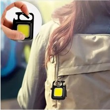 Byanes Mini 30 LED Mıknatıslı Anahtarlık Kamp Feneri, Şarjlı ve Askılı Kapak Açacaklı