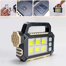 Byanes 3 Modlu USB ve Güneş Enerjili Çok Renkli LED El Feneri