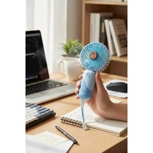 Byanes Mini Boz Ayı El Fanı, Taşınabilir Serinletici, 16.5 cm