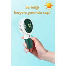Byanes Taşınabilir Mini Fan ve Telefon Standı, Güçlü Üfleme, 2'li Set