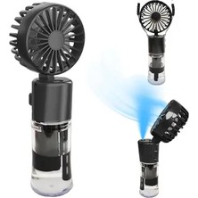 Byanes Mini Taşınabilir Buharlı Fan, 4 Hız, Şarjlı, Misting Özellikli