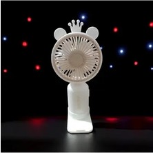 Byanes Taşınabilir USB Mini Fan Işıklı, 2 Kademe, Sari, El Tipi Vantilatör