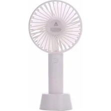 Byanes Mini Taşınabilir Şarjlı Vantilatör, El ve Masa Üstü, 3 Kademeli, Beyaz