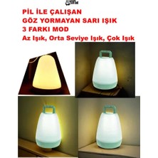 Byanes Dijital Tuşlu 3 Modlu Pil Kamp Lambası Sarı Işık ve Ortam Aydınlatma