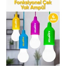 Byanes Renkli Portatif LED Işıldak Seti, Çek Yak, Pilli, Fonksiyonel, 4'lü Paket