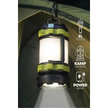 Byanes Su Geçirmez LED Kamp Lambası ve Powerbank Özellikli El Feneri