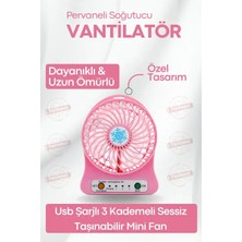 Byanes Mini Taşınabilir USB Fan, 3 Kademe Güçlü Soğutma, Sessiz ve Taşınabilir