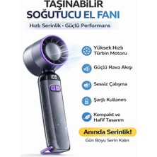 Byanes Taşınabilir Şarjlı Mini El ve Masa Fanı, Soğutucu Pervane