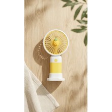 Byanes Ananas Figürlü Mini USB El Fanı, Sarı Kompakt Taşınabilir Vantilatör