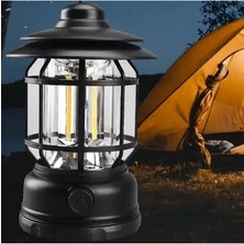 Byanes Kamp ve Gece Kullanımı Için Portatif Sarı LED Işık, Ses Bombası ve Power Bank