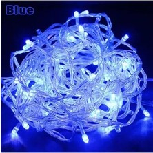 Byanes Dekoratif 100 LED 10 Metre Animasyonlu Yılbaşı Kamp Parti Süs LED Işık Mavi