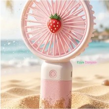 Byanes Mini Taşınabilir Figür Fanı, USB Şarjlı Masaüstü Vantilatör ve Telefon Tutucu