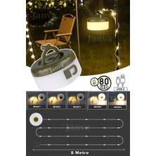 Byanes USB Şarjlı Taşınabilir LED Ampul Fener Işıldak Asma Aparatlı