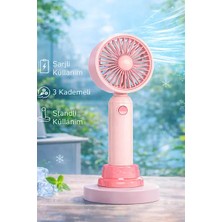 Byanes Mini El ve Masa Fanı, Çiçek Desenli, 3 Mod, Taşınabilir Soğutucu