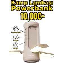 Byanes Taşınabilir 10.000 Mah LED Kamp Lambası ve Powerbank, Şarjlı Kamp Işığı