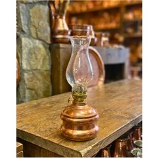 Byanes El Işçiliği Bakır Gaz Lambası, Dekoratif Nostaljik Kandil, Şark Köşesi ve Ev Dekoru