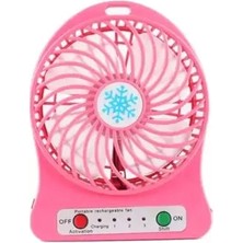Byanes Mini Taşınabilir Şarjlı El ve Masa Fanı, Pembe