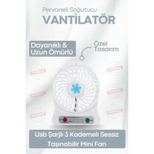 Byanes Taşınabilir USB Mini Fan, 3 Kademeli Soğutucu, Güçlü ve Sessiz Kullanım