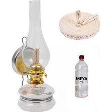 Byanes Büyük Boy Gaz Lambası Seti + 250 ml Kandil Yakıtı + 1mt Yedek Fitil