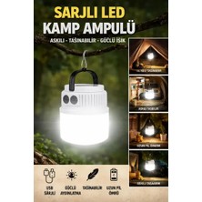 Byanes Taşınabilir Şarjlı Kamp Lambası Ampul, Askılı Çok Amaçlı Güçlü Aydınlatma