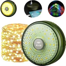 Byanes 8 Metre Rgb LED Kamp Lambası, Powerbank ve Type-C Şarjlı Taşınabilir Işık