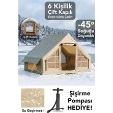 Byanes 6 Kişilik 4 Mevsim Su Geçirmez Çift Kapılı Kamp Çadırı 300X210 cm