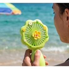 Byanes Mini El Vantilatörü, USB Şarjlı Çiçekli Fan, Yaz Serinliği Için Sevimli
