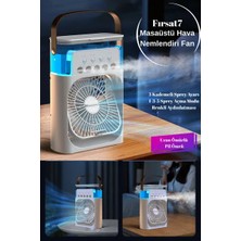 Byanes Mini Taşınabilir 600ML Buharlı Hava Nemlendirici, 7 Renkli Vantilatör