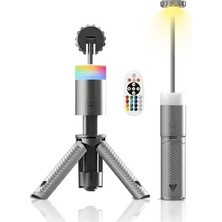 Byanes Taşınabilir Kamp Işığı, Uzaktan Kumanda, Alüminyum Teleskopik Tripod, 10,000 Ma