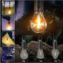 Byanes Taşına Bilir Kamp Lambası, Çadır ve Kamp Için Retro LED Işık, 4 Modlu