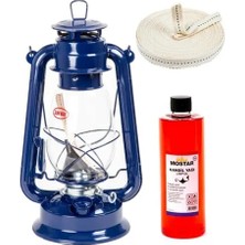 Byanes Gemici Feneri Lacivert Orta + 400 ml Kokusuz Yağ 1 mt Fitil
