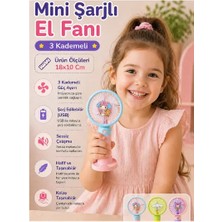 Byanes Mini Taşınabilir USB El Fanı, 3 Kademe Sessiz Soğutucu 18X10 cm