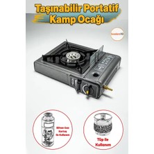 Byanes Gri Renk Taşınabilir Kamp Ocağı Tekli, Portatif ve Güçlü Pişirme Çözümü