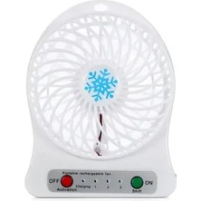 Byanes 3 Kademeli Taşınabilir USB Masaüstü Mini Vantilatör Beyaz