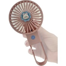 Byanes Şarjlı Mini USB Fan LED Işıklı Masaüstü 3 Kademeli Vantilatör
