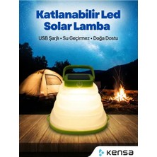 Byanes Katlanabilir Solar LED Kamp Lambası, Su Geçirmez, Şarjlı, Taşınabilir Outdoor