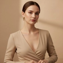 Xupıng Jewelry Ince Sivri Uçlu Küpe