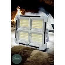 Byanes Portatif 200W Solar Projektör, USB Şarj Girişli, Hafif ve Dayanıklı