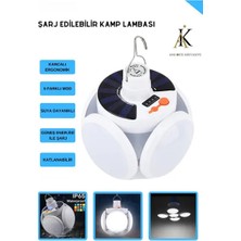 Byanes 5 Kanatlı Katlanabilen LED Solar Aydınlatma, USB Şarjlı Kamp Işığı