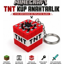 Minecraft Tnt Küp Anahtarlık – 3D Baskı Oyun Temalı Koleksiyonluk Anahtarlık 30X30X30 mm