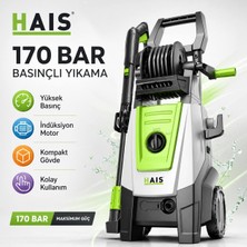 Hais - 170 Bar 1900W Induksiyon Motor - Basincli Yikama Makinesi - 170 Bar