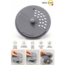 MAİN SHOP Banyo Koku Önleyici Gider Koku Önleyici Süzgeci Lavabo Küvet Duşa Kabin Tıkacı Gri M-137