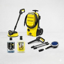 Karcher Kärcher K4 Classic Yüksek Basınçlı Oto ve Bahçe Yıkama Makinesi Araç Yıkama Fırcası+Araç Köpüğü ve Çok Amaclı Temizleyici Set